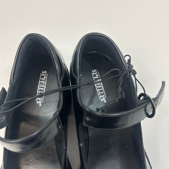 New Seychelles Black Platform Mary Jane Shoes Size 9 - Picture 4 of 7